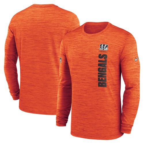 Oranges Nike Cincinnati Bengals 2024 Sideline Velocity Performance Langarm-T-Shirt für Herren