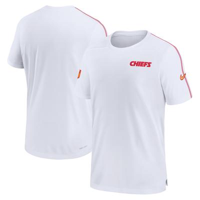 Weißes Nike Kansas City Chiefs 2024 Sideline Coach UV Performance T-Shirt für Herren Image
