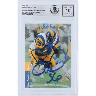 Jerome Bettis Los Angeles Rams signiert 1993 Upper Deck SP #6 Beckett Fanatics bezeugt authentifiziert 10 Rookie-Karte Image