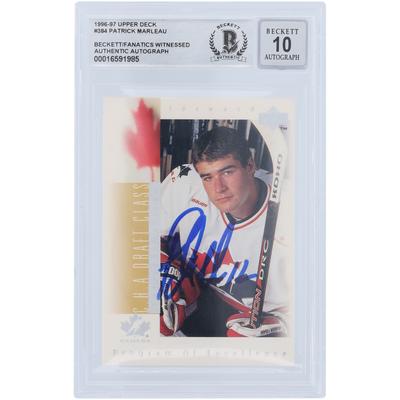 Patrick Marleau Hockey Kanada signiert 1996-97 Upper Deck Program of Excellence #384 Beckett Fanatics bezeugt authentifiziert 10 Rookie-Karte Image