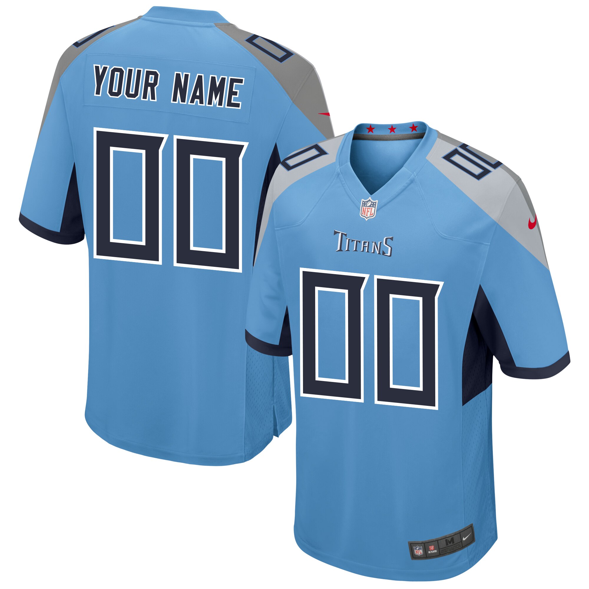 Tennessee Titans Nike Game Ausweichtrikot – Battle Blue – Personalisiert – Herren Image
