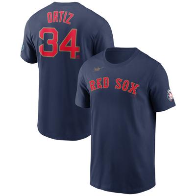 Nike David Ortiz Navy Boston Red Sox T-Shirt mit Namen und Nummer für Herren Image