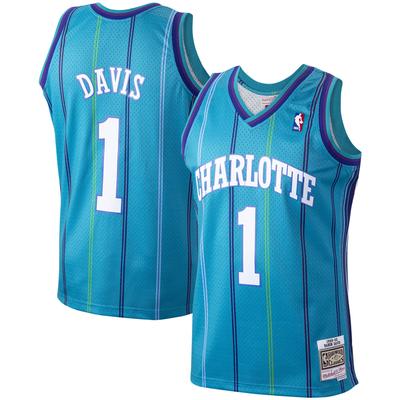 Mitchell & Ness Baron Davis Teal Charlotte Hornets 1999/00 Hardwood Classics Swingman-Trikot für Herren Image