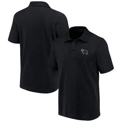 Derby County Essentials Polo – Schwarz – Herren Image