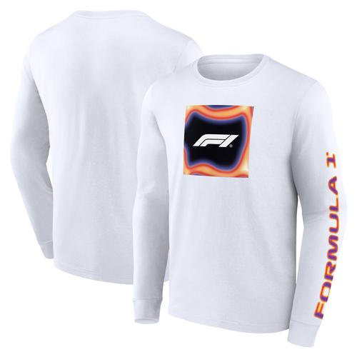 Formel 1 Heat Map Langarm-T-Shirt – Weiß