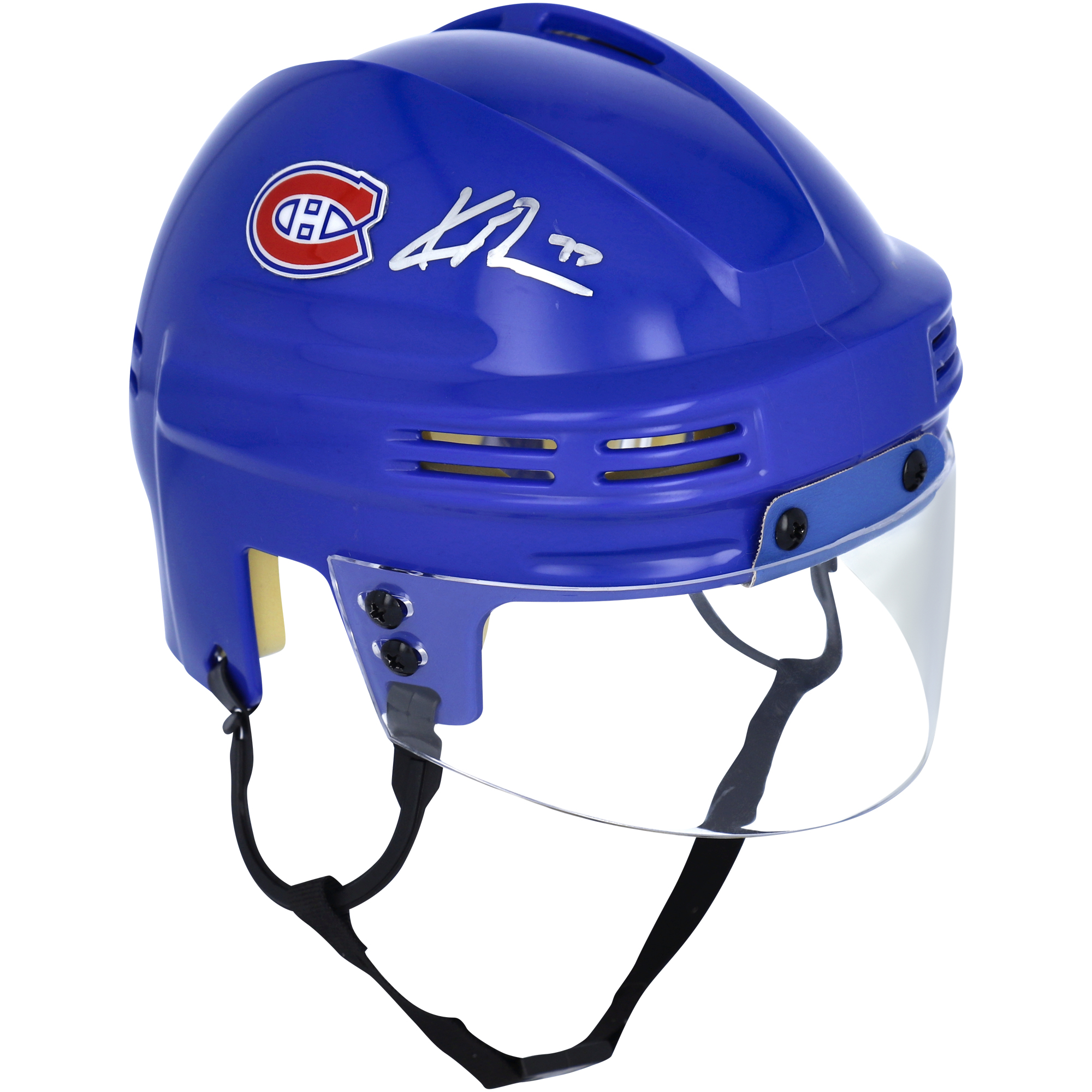 Kirby Dach – Montreal Canadiens – signierter blauer Minihelm Image