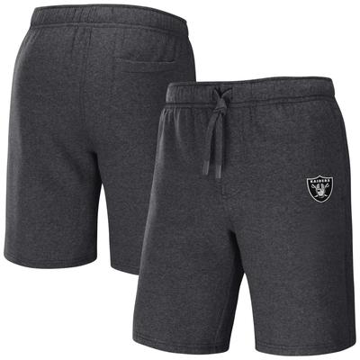 NFL x Darius Rucker Collection für Herren von Fanatics Heather Charcoal Las Vegas Raiders Logo Shorts Image
