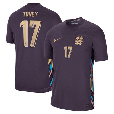 England Nike Dri Fit Adv Auswärtsspieltrikot 2024 – Kinder mit Aufdruck Toney 17 Image