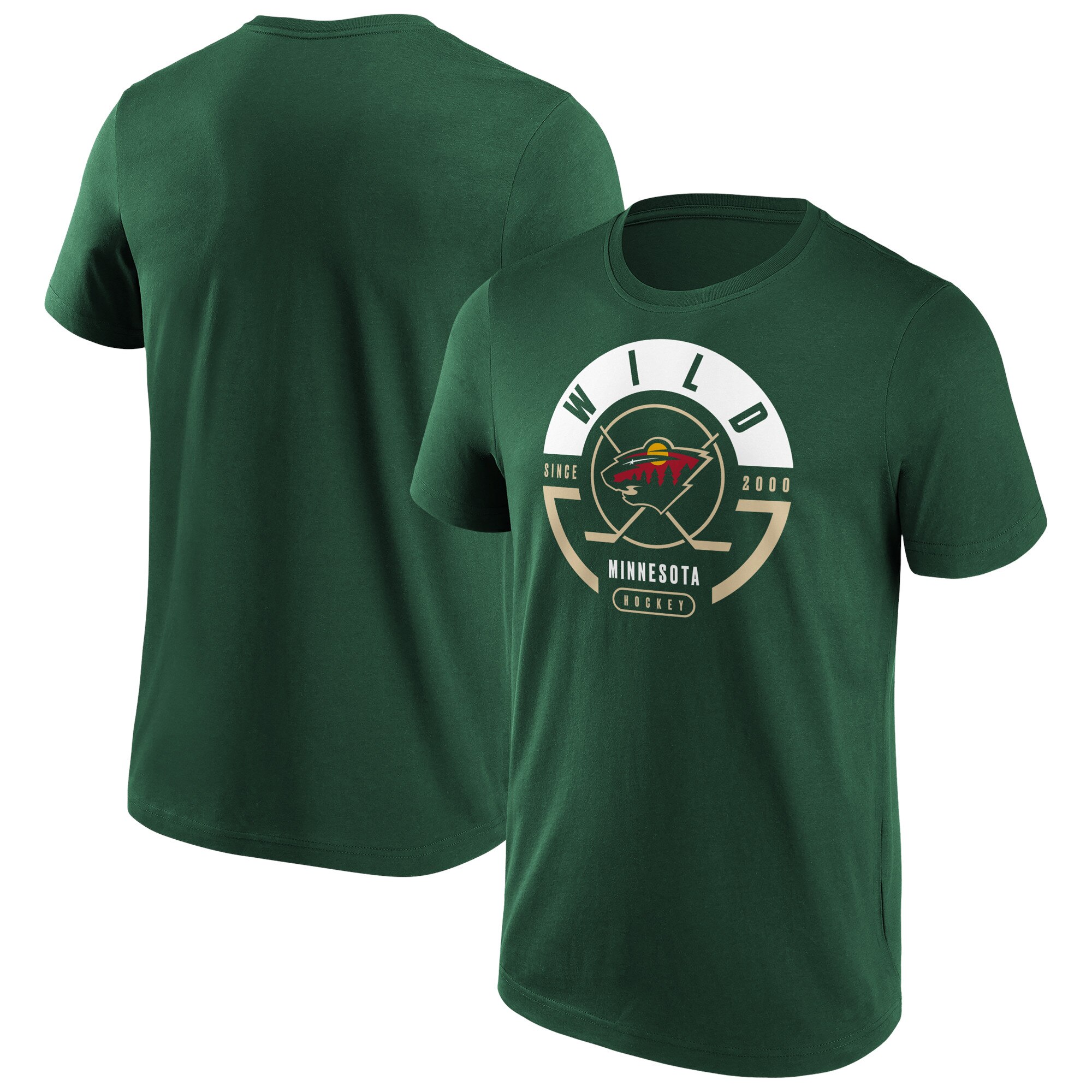 Minnesota Wild Fanatics Branded Block Party T-Shirt - Dunkelgrün - Herren Image