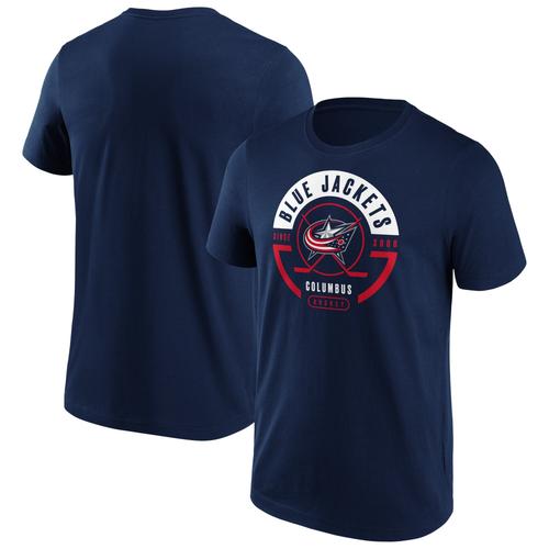 Columbus Blue Jackets Fanatics Branded Block Party T-Shirt - Navy - Herren