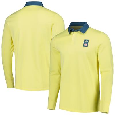 adidas 2023 Player Yellow New York Red Bulls Travel Langarm-Poloshirt für Herren Image