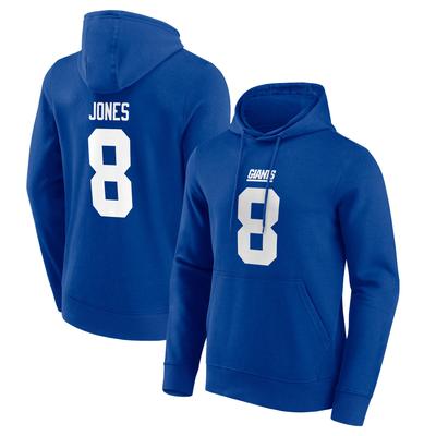 New York Giants Name und Nummer Grafik Hoodie - Daniel Jones 8 - Herren Image