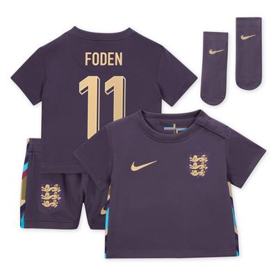 England Nike Away Stadium Mini Kit 2024 – Baby mit Aufdruck Foden 11 Image