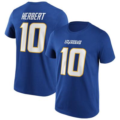 Los Angeles Chargers Home Name & Nummer T-Shirt - Justin Herbert - Herren Image