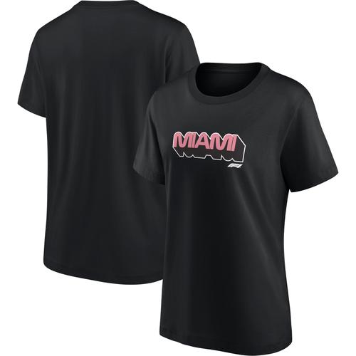 Formel 1 Miami Wordmark Grafik-T-Shirt – Schwarz – Damen