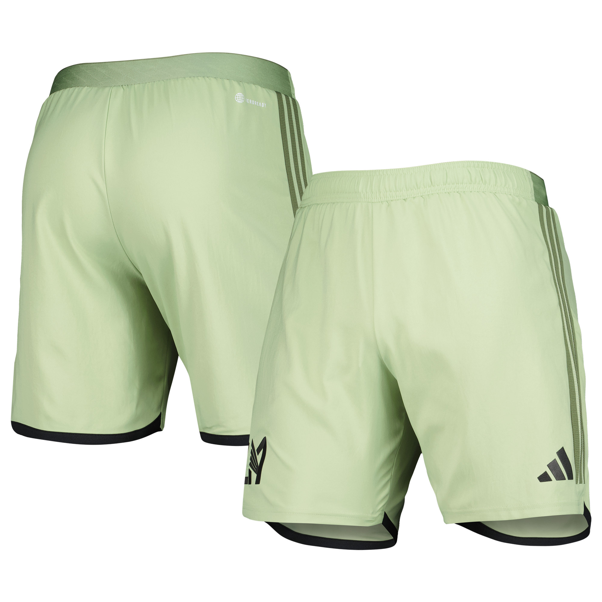 Grüne adidas LAFC 2023 Auswärts-AEROREADY-Authentic-Shorts für Herren Image