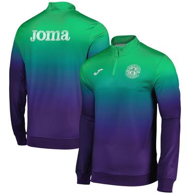 Hibernian Joma Turnier Pre-Match Midlayer-Oberteil - Grün/Lila Image