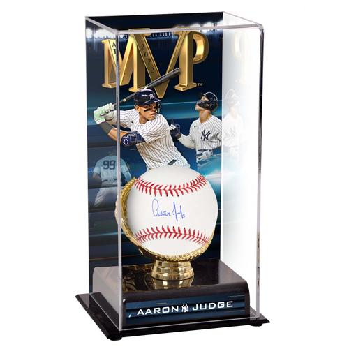 Aaron Judge New York Yankees 2022 AL MVP signierter Baseball mit sublimierter Vitrine