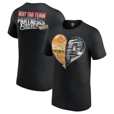 Schwarzes T-Shirt für Herren von Chelsea Green und Piper Niven, beste Tag-Team-Partner für immer Image