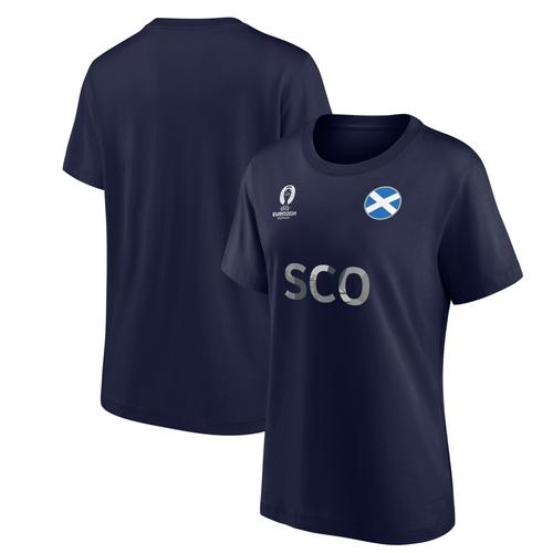 UEFA Euro 2024 Schottland-Nationalflaggen-Grafik-T-Shirt – Marineblau – Damen