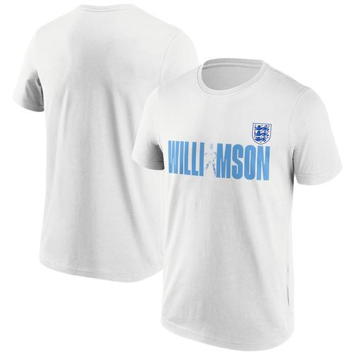 England FA Williamson T-Shirt mit Name und Nummer – Weiß – Unisex