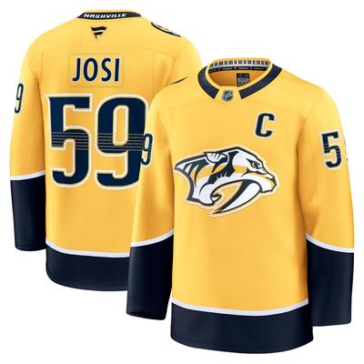 Gelbes Nashville Predators Fanatics Roman Josi Premium-Heimtrikot für Herren Image