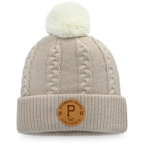 Pittsburgh Pirates Fanatics Outdoor Play Strickmütze mit Umschlag und Bommel für Damen, Natur