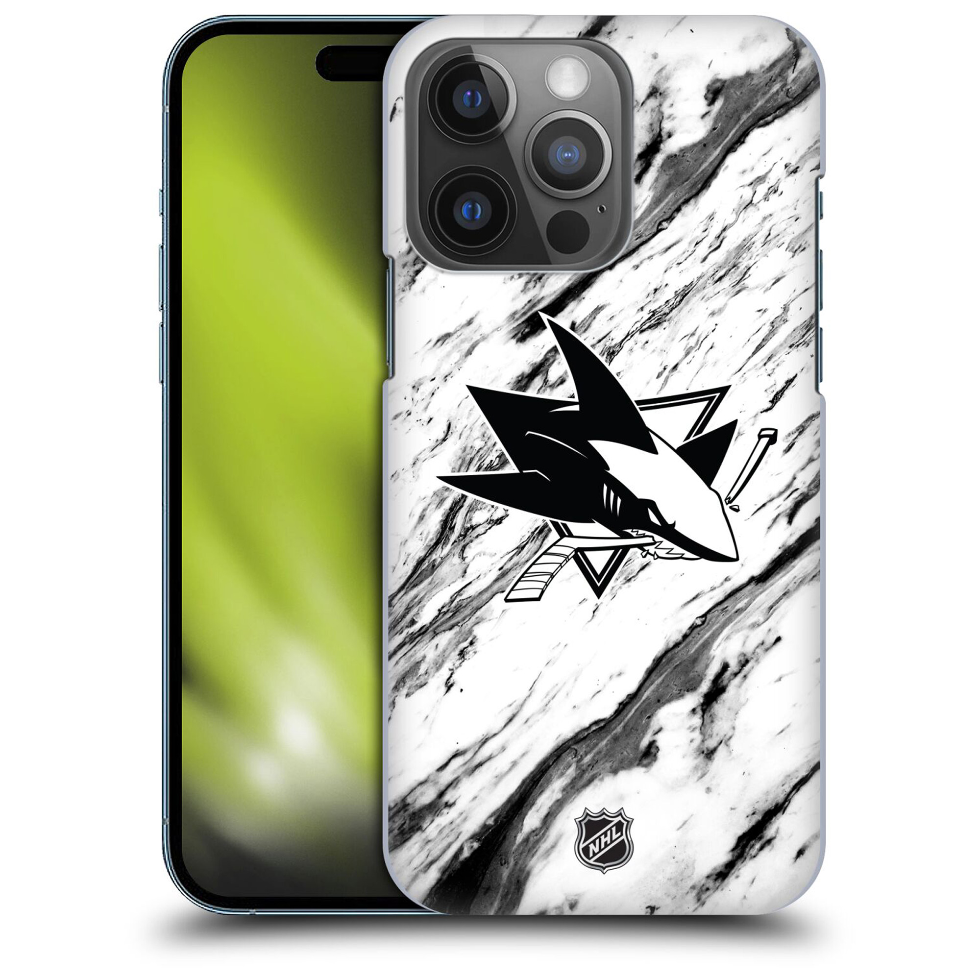 San Jose Sharks NHL Marble Pattern Grafik Phone Case - iPhone Image