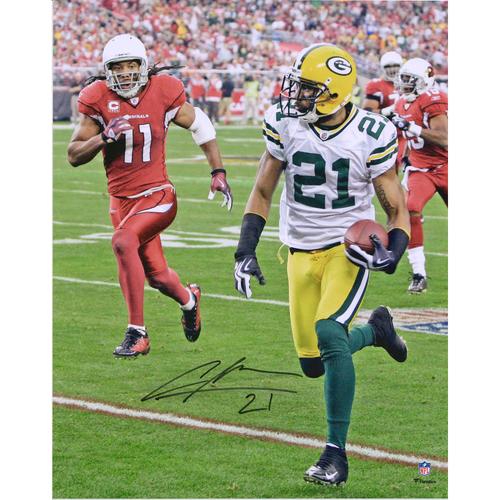 Autogrammfoto von Charles Woodson, Green Bay Packers, 16 x 20 Zoll, Interception Return