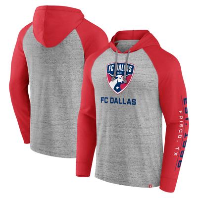 Fanatics Branded Steel FC Dallas Deflection Raglan-Pullover-Hoodie für Herren Image