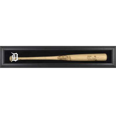Detroit Tigers Logo Schwarz gerahmte Wandvitrine für einen einzelnen Schläger Image