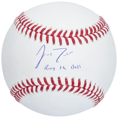 J.T. Realmuto Philadelphia Phillies signierter Baseball mit "Ring the Bell"-Inschrift Image