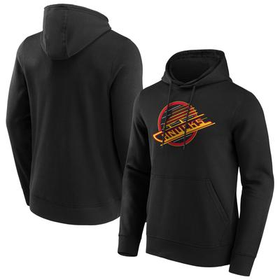 Vancouver Canucks Fanatics Branded True Classics Vintage Graphic Hoodie - Schwarz - Herren Image