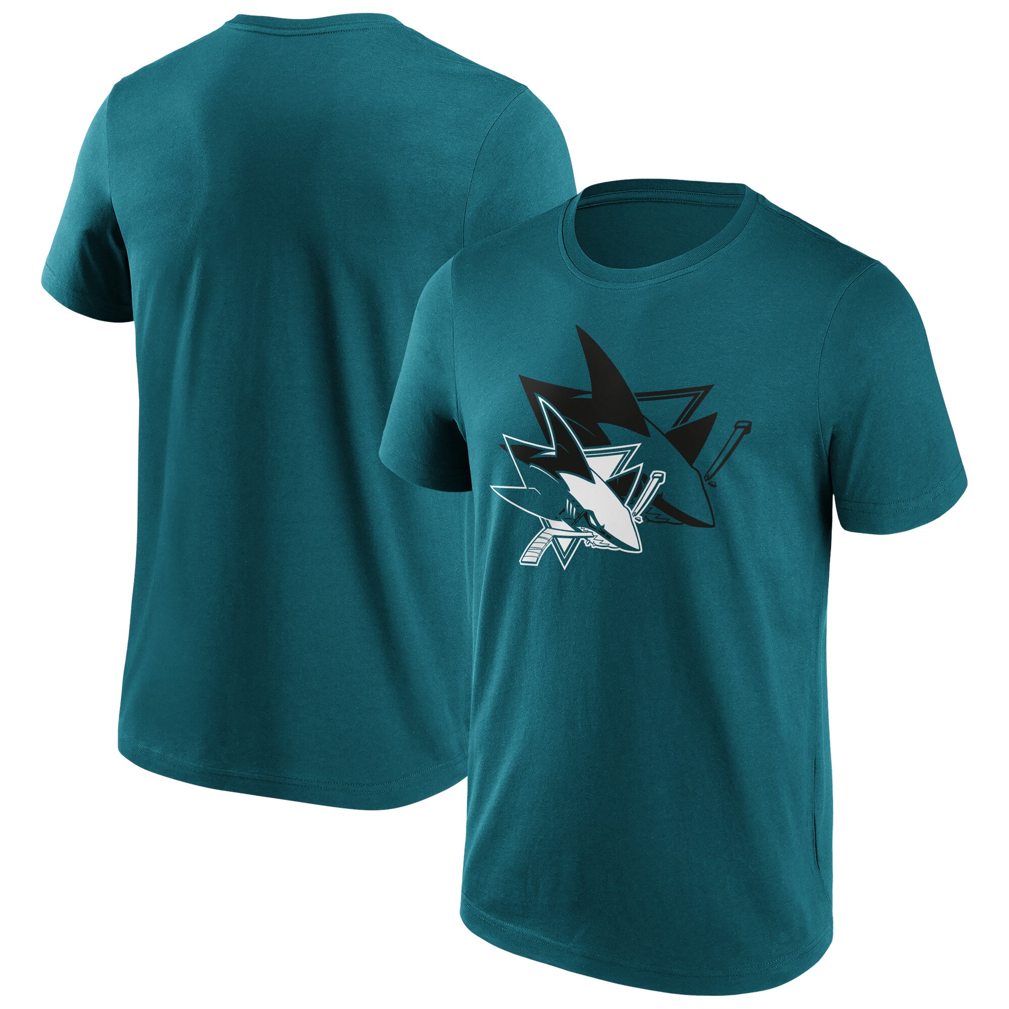 San Jose Sharks Fanatics Branded Overlay T-Shirt - Blaugrün - Herren Image