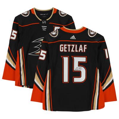 Ryan Getzlaf Anaheim Ducks signiertes schwarzes authentisches Adidas-Trikot Image
