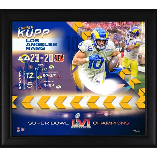 Cooper Kupp Los Angeles Rams Super Bowl LVI Champions gerahmte Collage, 38,1 x 43,2 cm