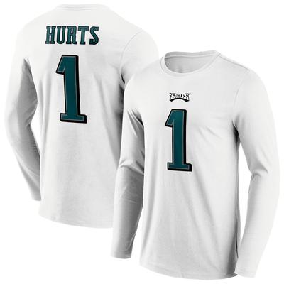 Philadelphia Eagles Road Name & Number Langarm-T-Shirt - Jalen Hurts - Herren Image