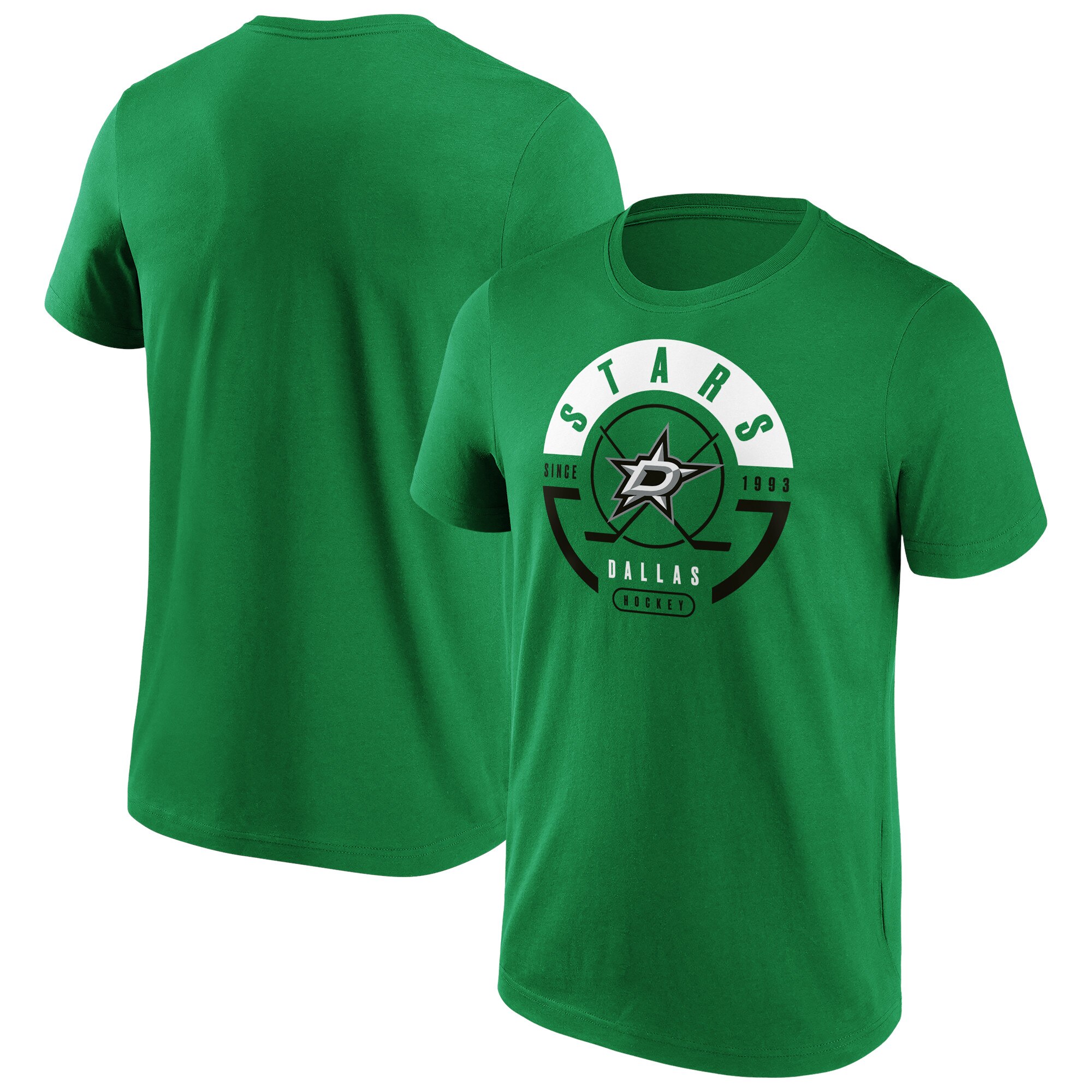 Dallas Stars Fanatics Branded Block Party T-Shirt - Kelly Green - Herren Image