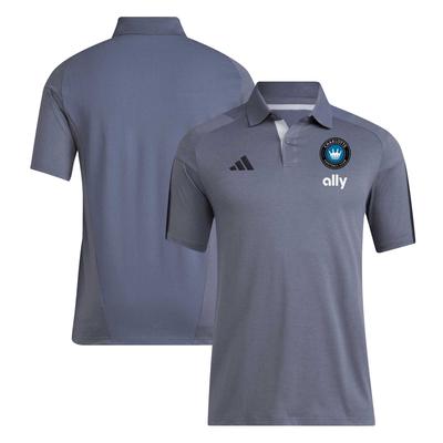 Graues adidas Charlotte FC 2024 Trainingspolo für Herren Image