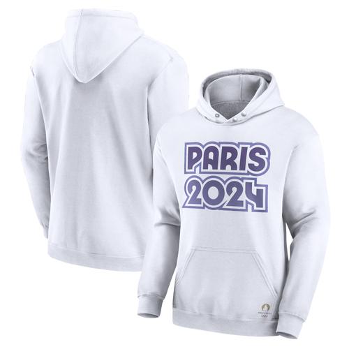 Paris 2024 Olympics Grafik Print Hoodie - Weiß