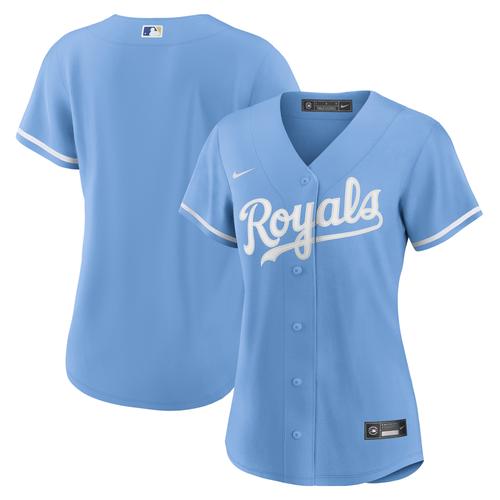 Hellblaues Nike Kansas City Royals-Alternative-Replika-Trikot mit Teamlogo für Damen