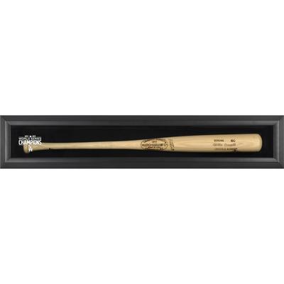 Los Angeles Dodgers 2020 MLB World Series Champions Schwarz gerahmte Wandvitrine mit Logo-Schläger Image