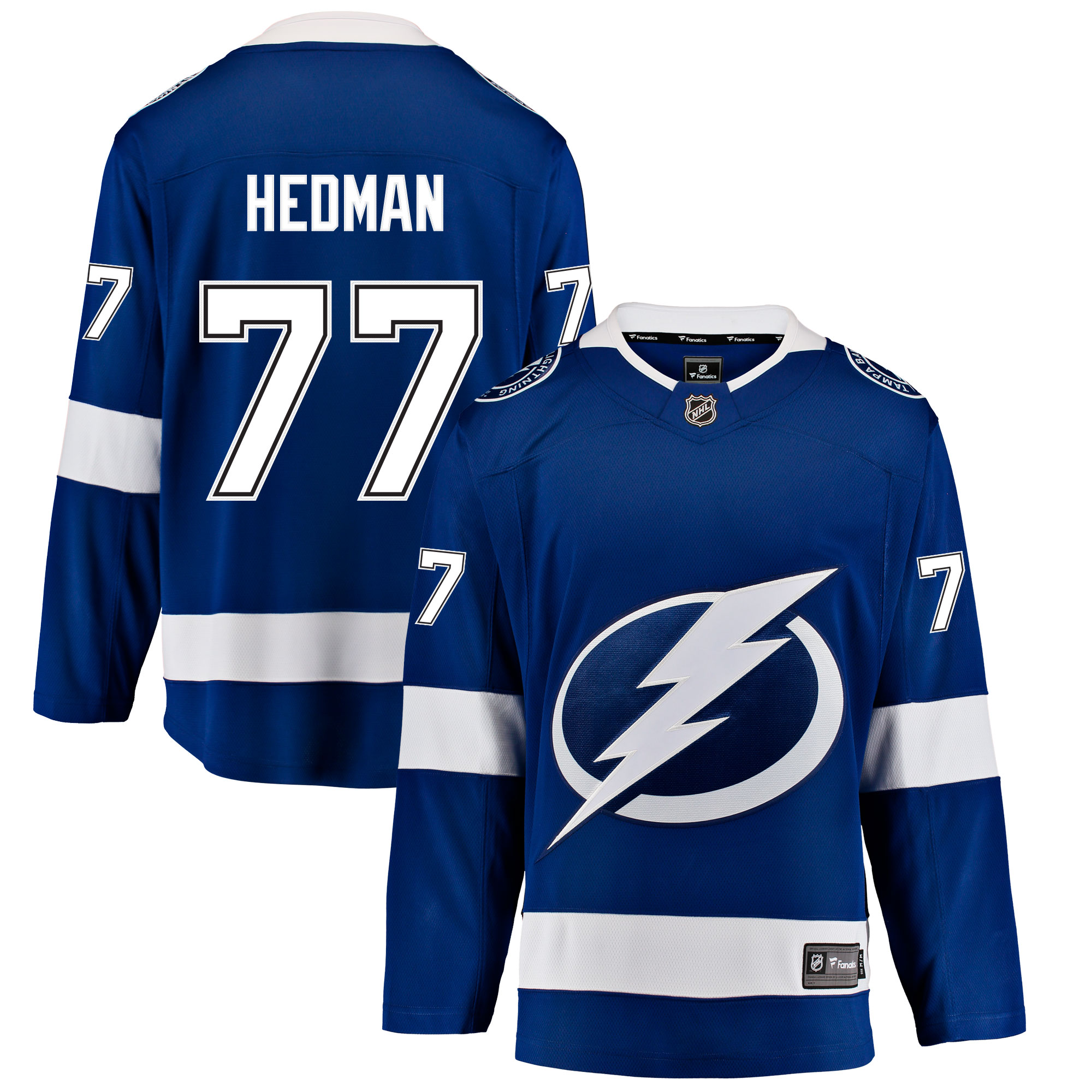 Tampa Bay Lightning Fanatics Branded Home Breakaway Jersey - Victor Hedman - Mens Image