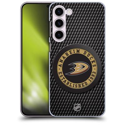 Anaheim Ducks NHL Puck Texture Grafik Phone Case - Samsung Image