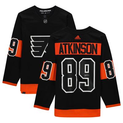 Autogramm von Cam Atkinson von den Philadelphia Flyers – Schwarzes alternatives authentisches Adidas-Trikot Image