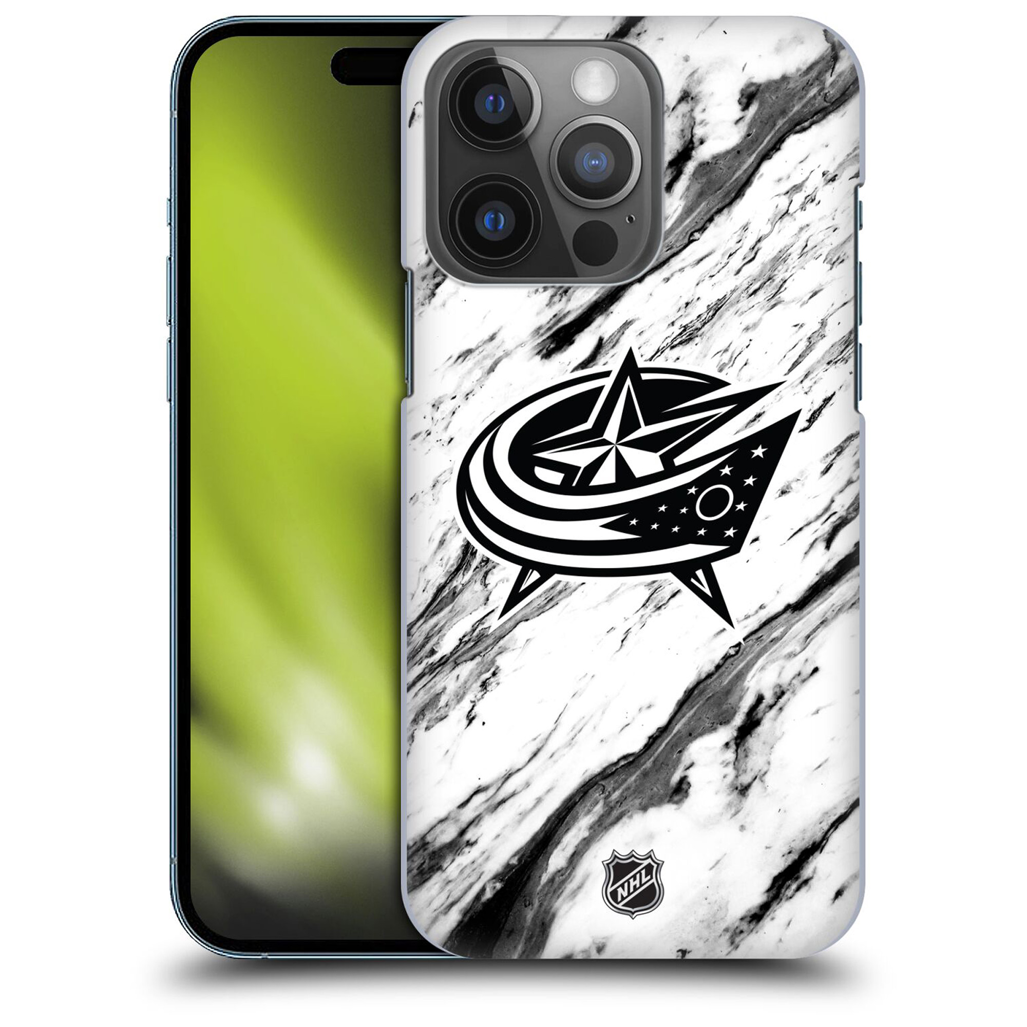 Columbus Blue Jackets NHL Marble Pattern Grafik Phone Case - iPhone Image