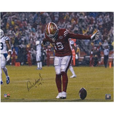 Signiertes Foto von Deebo Samuel von den San Francisco 49ers, 16 x 20 Zoll, mit Touchdown-Feier im Regen Image