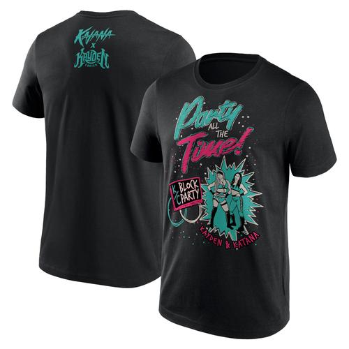 WWE Katana Chance & Kayden Carter Party All The Time T-Shirt - Schwarz - Herren