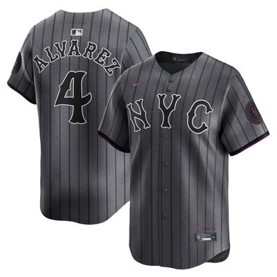 New York Mets Nike MLB Limited City Connect Trikot – Dunkelgrau – Francisco Alvarez – Herren Image