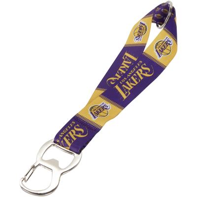 Schlüsselband mit abnehmbarer Schnalle der Los Angeles Lakers, 22,9 cm, doppelseitiger Schlüsselriemen mit Flaschenöffner Image